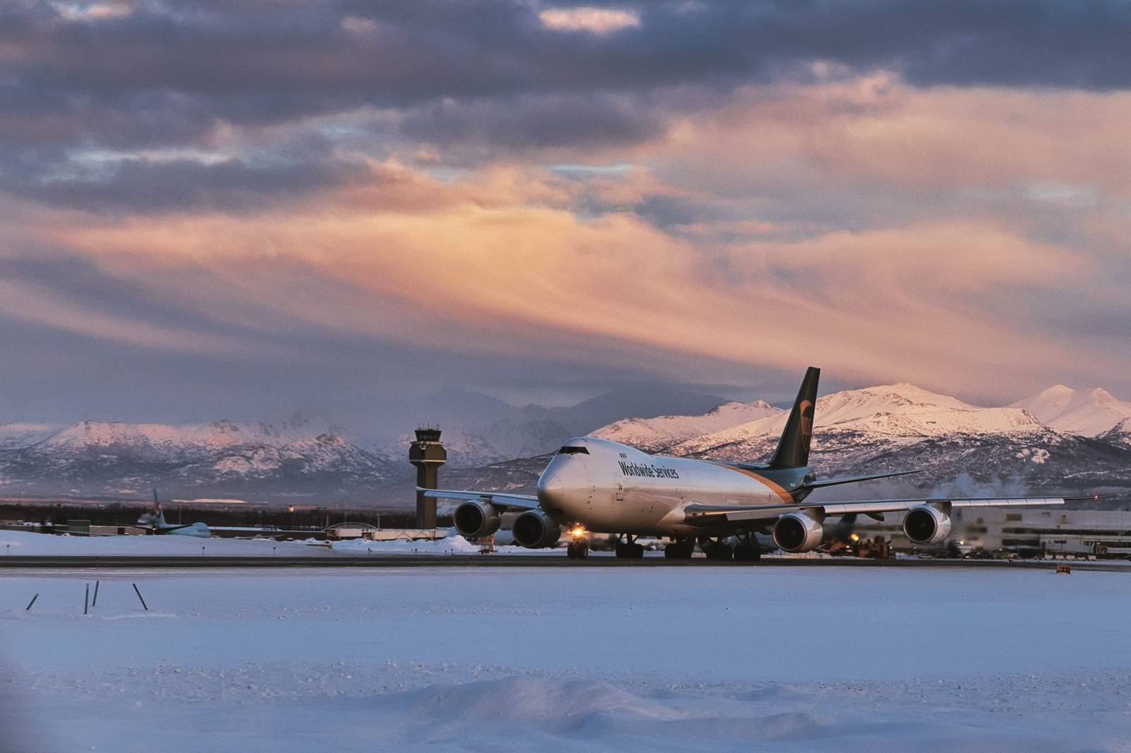 雪の空港